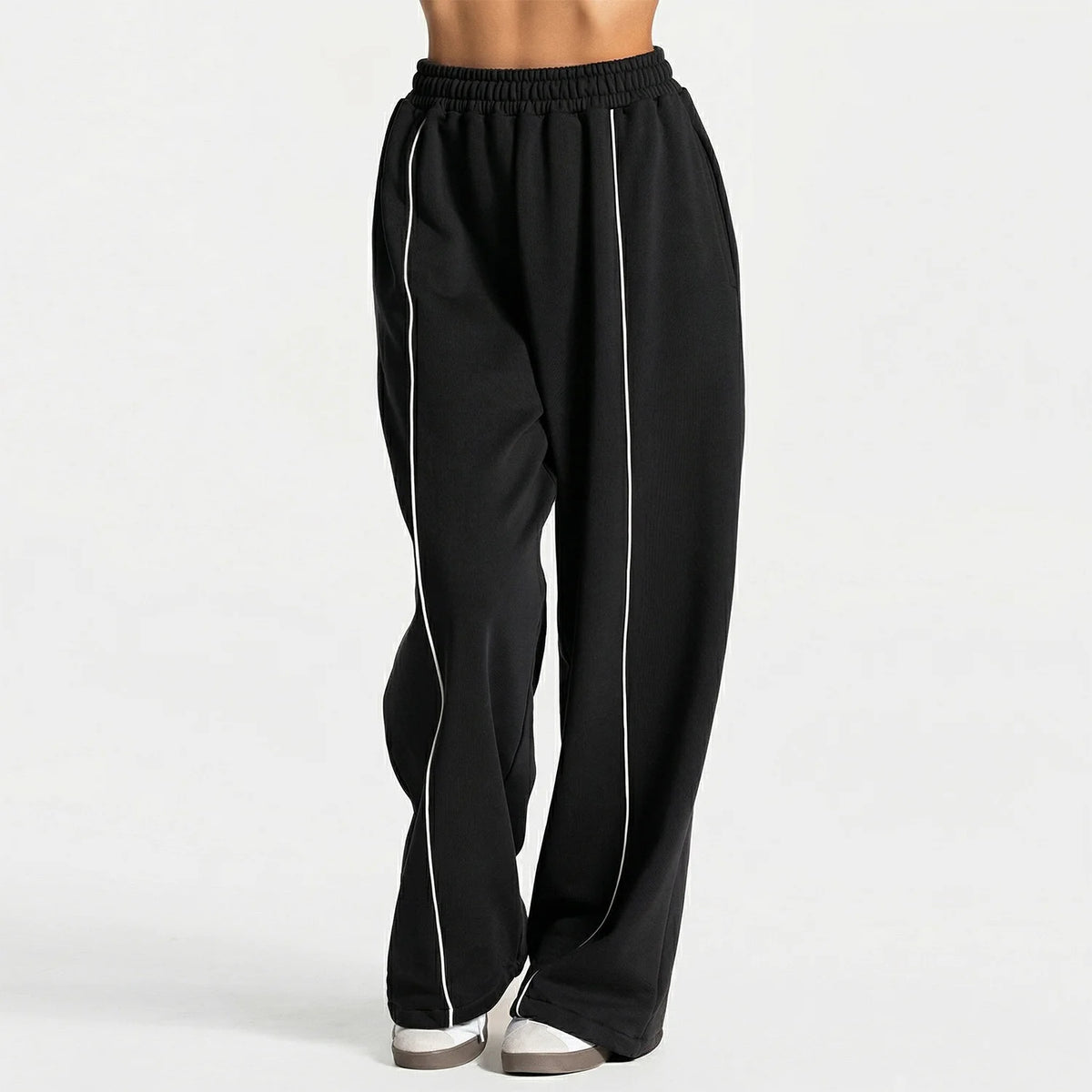 KAVRIX Women's Battle Baggy Parachute Joggers - High Waist Wide Leg Cargo Pants