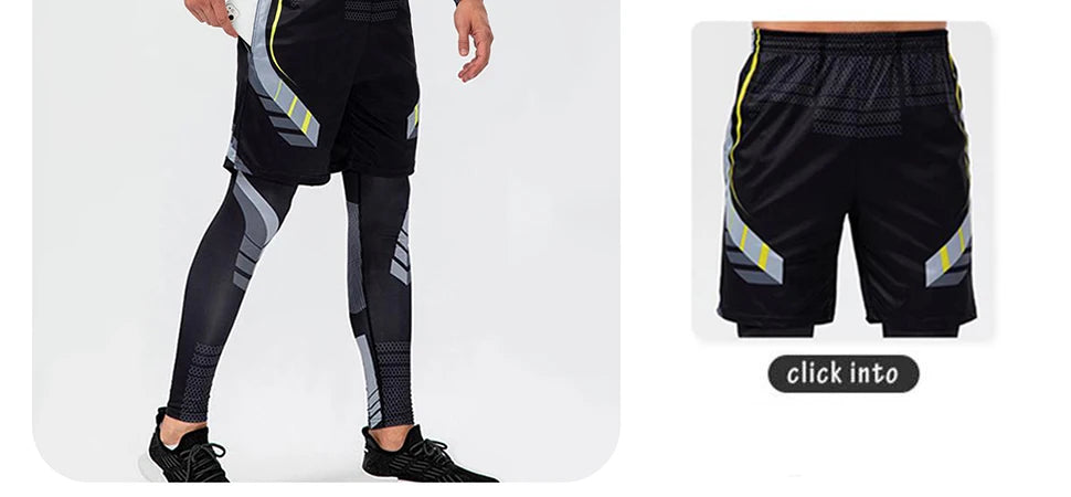 KAVRIX Men's Compression Leggings - Quick-Dry Gym Training